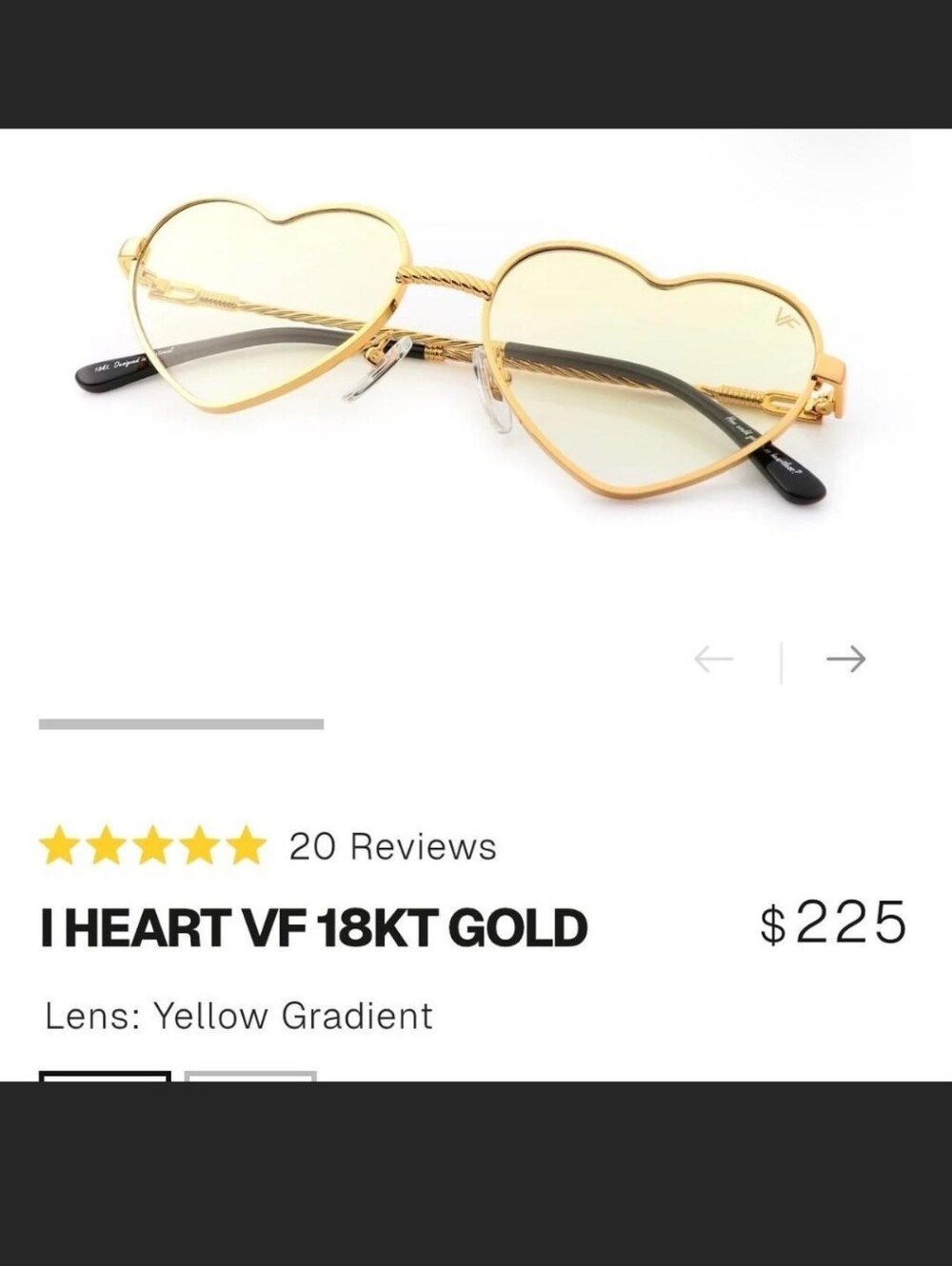 VINTAGE FRAMES COMPANY 18KT Gold GLASSES